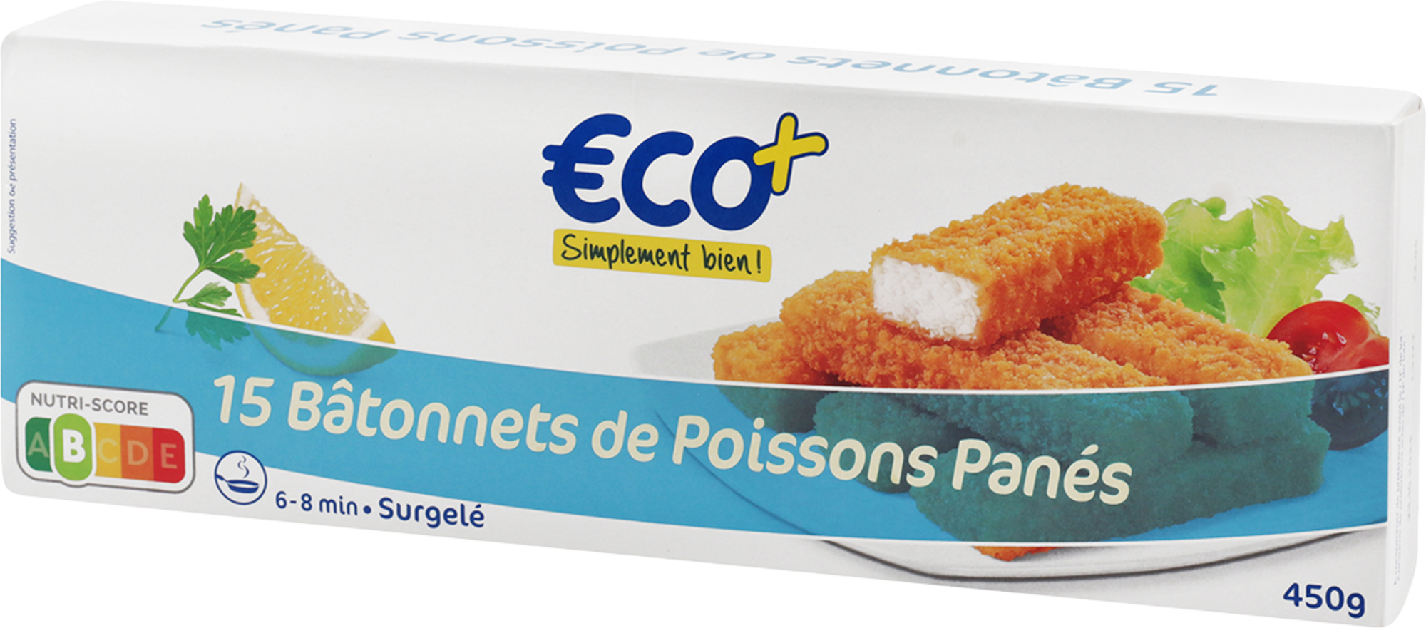 15 BÂTONNETS DE POISSONS PANÉS SURGELÉS