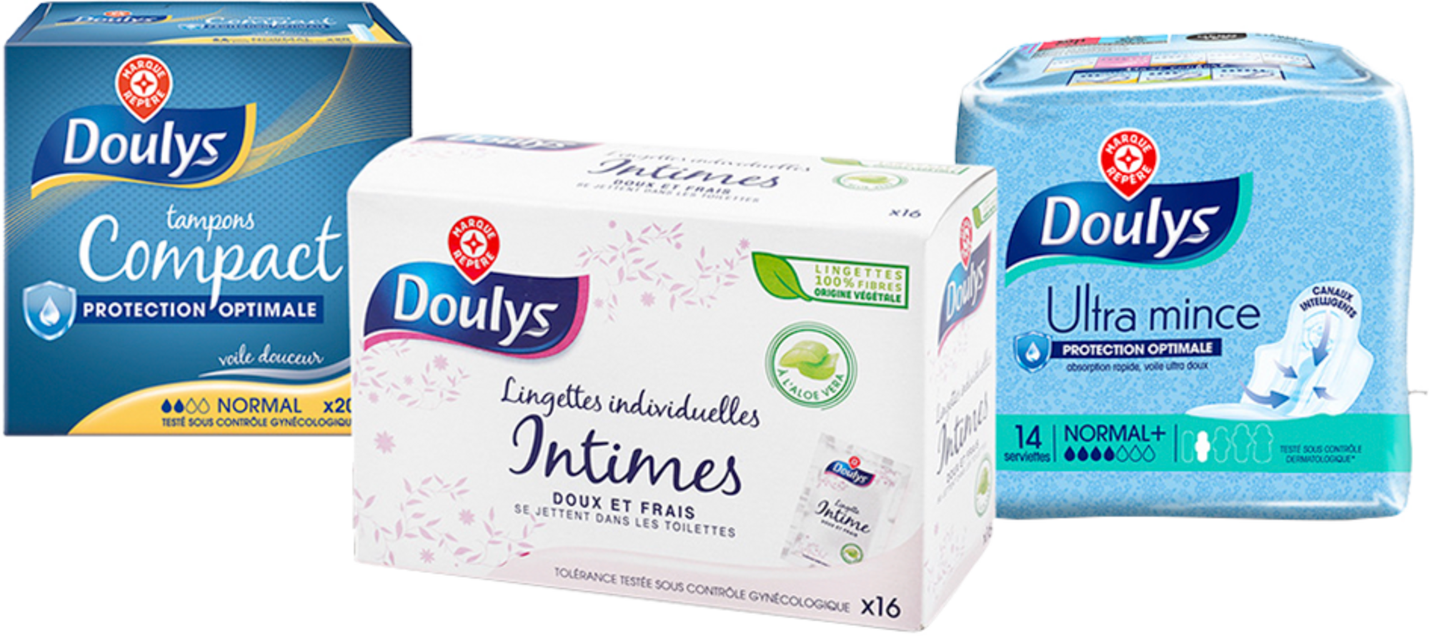 SUR LES PRODUITS PRÉSENTS EN MAGASIN DE LA GAMME HYGIÈNE FÉMININE ET INTIME "DOULYS"
