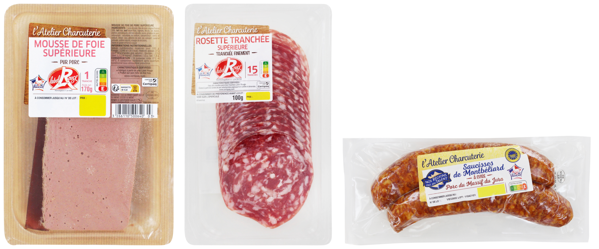 SUR LES PRODUITS PRÉSENTS EN MAGASIN DE LA GAMME "L'ATELER CHARCUTERIE"