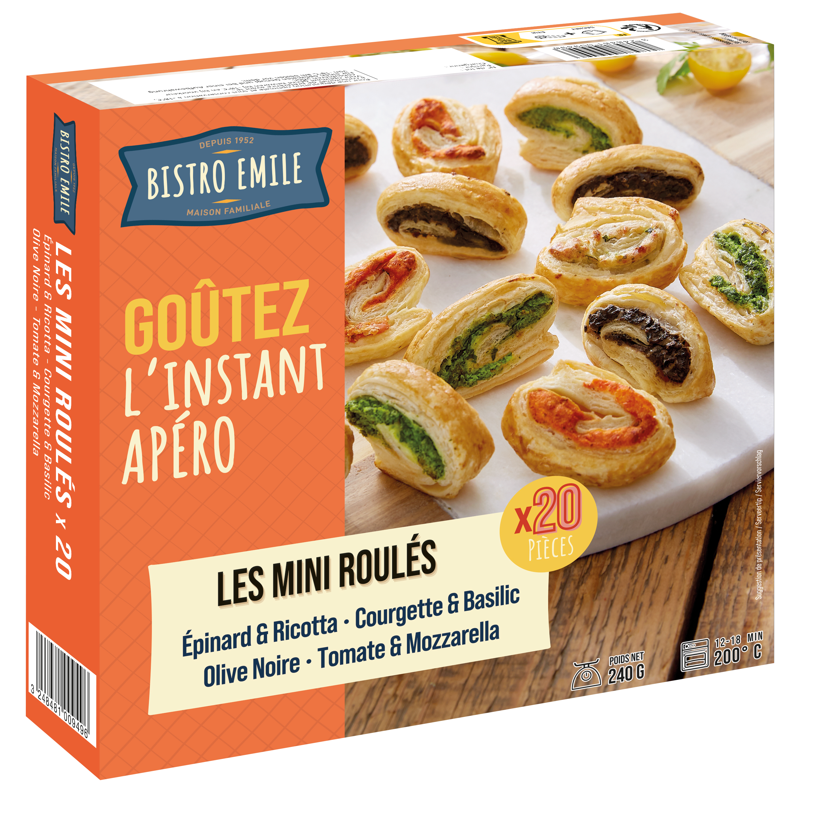 20 MINIS ROULÉS OU 15 TRIO DE MINI SAUCISSES SURGELÉS