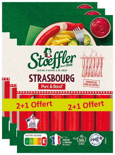 L'INIMITABLE SAUCISSE DE STRASBOURG PORC ET BŒUF