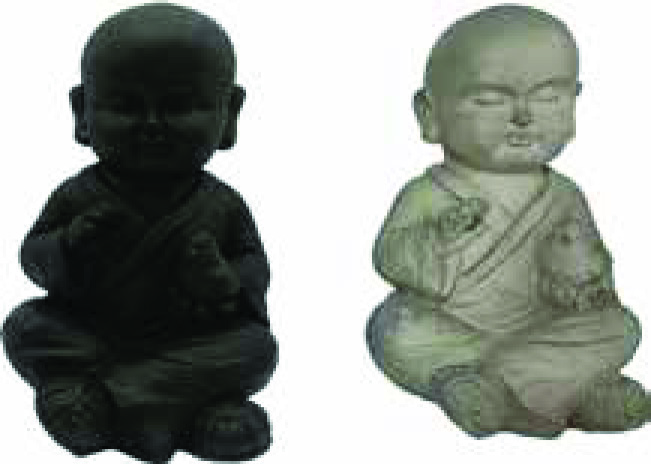 MOINE ENFANT AVEC OISEAU