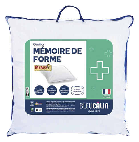 OREILLER MÉMOIRE DE FORME MEMOFILL® 60X60 CM OU 50X70 CM