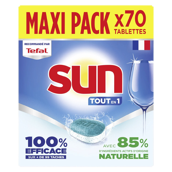 70 TABLETTES LAVE-VAISSELLE TOUT EN 1