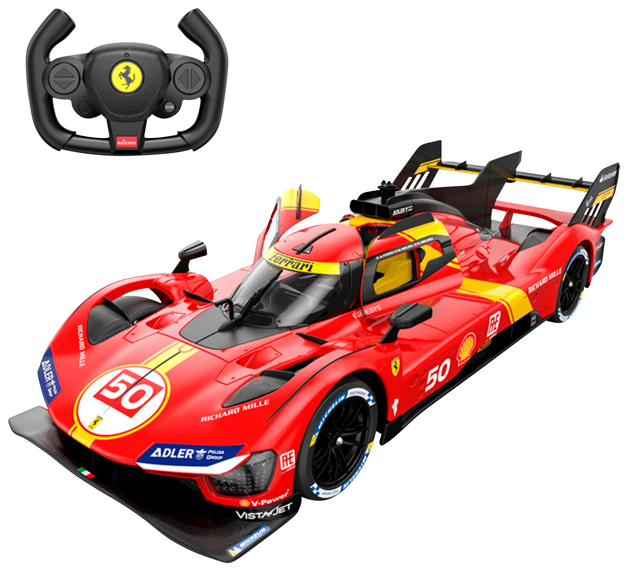 1. voiture radiocommandée Ferrari 499P
2. Voiture radiocommandée B.M.W Hybride V8 