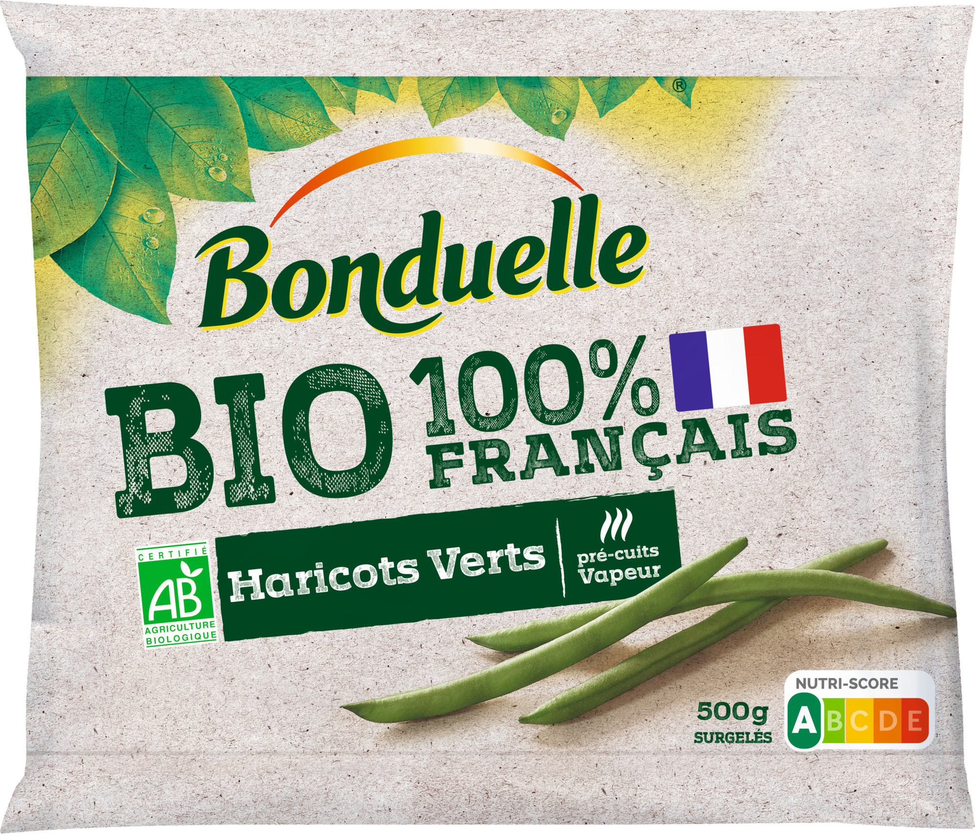 Haricots verts bio surgelés