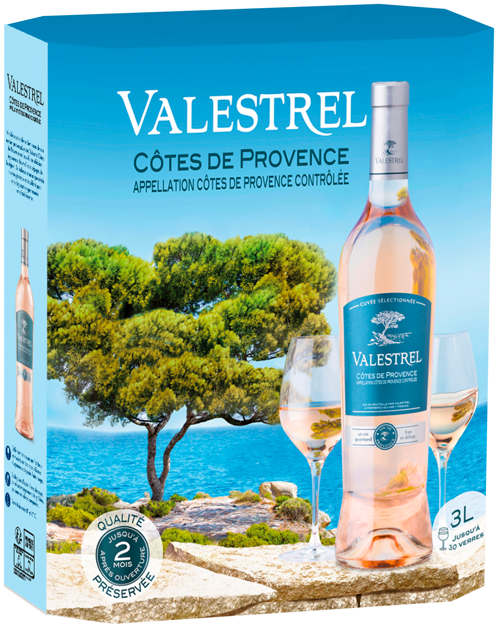 AOC VIN ROSÉ CÔTES DE PROVENCE BIB 3L