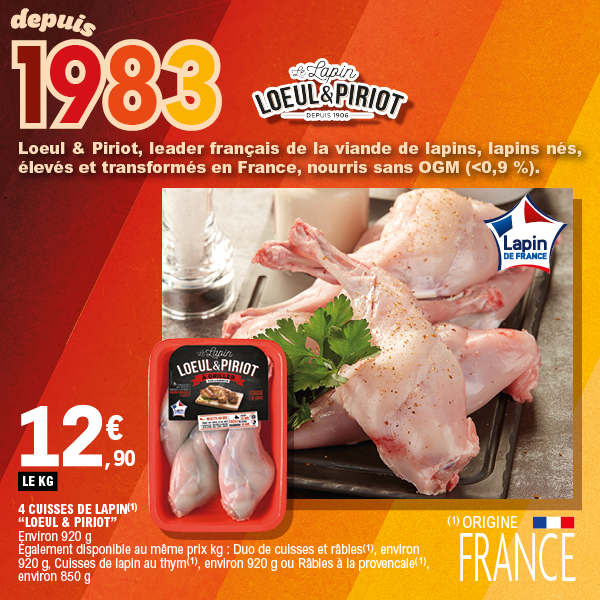4 CUISSES DE LAPIN