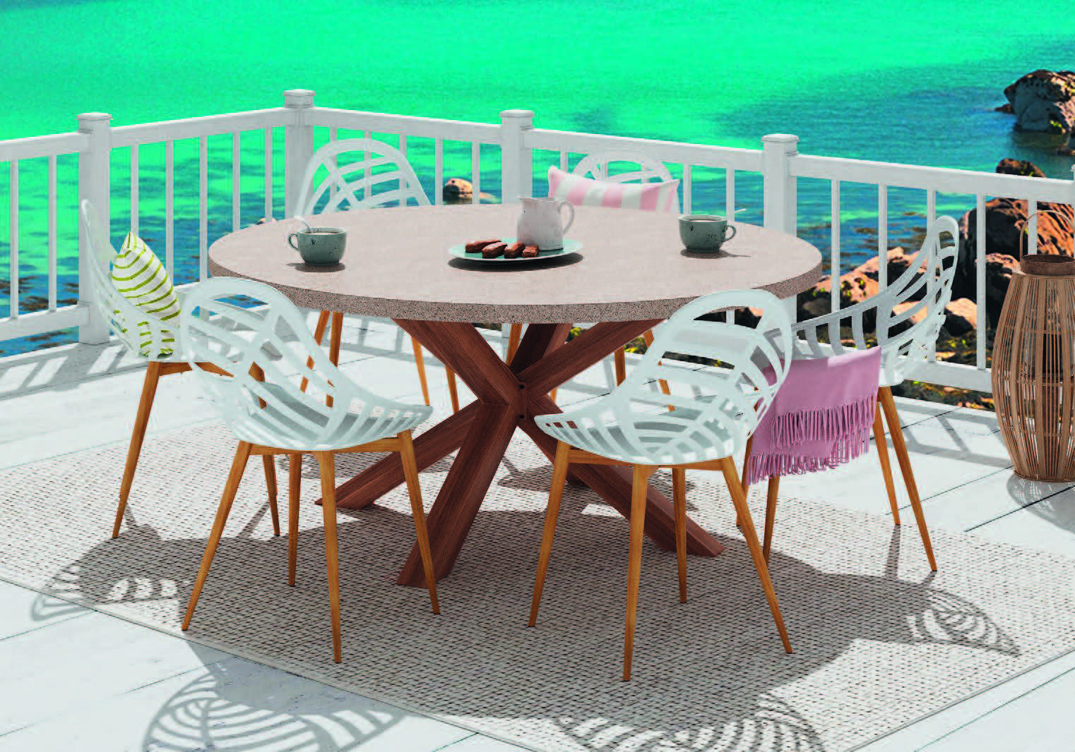 TABLE RONDE EN RÉSINE