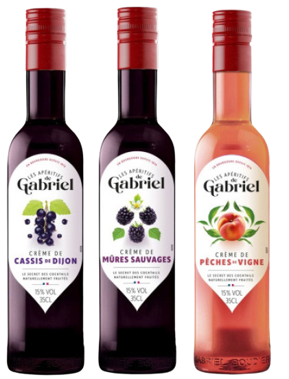 CRÈME DE CASSIS, PÊCHE OU MÛRE 15°