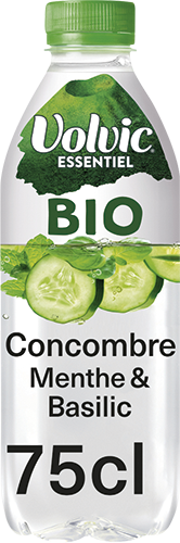 EAU PLATE AROMATISÉE CONCOMBRE MENTHE BASILIC BIO