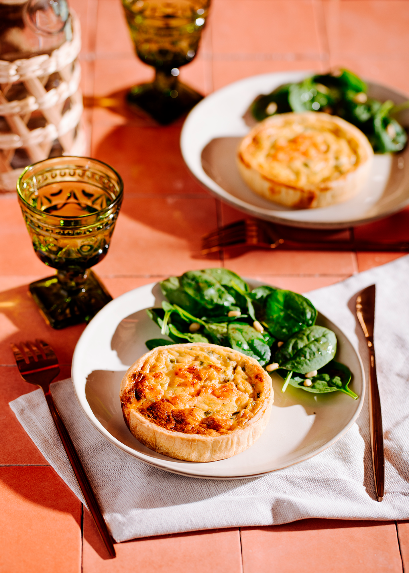 Tarte aux deux saumons et poireaux