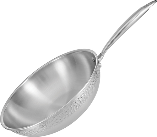WOK EN INOX 28CM