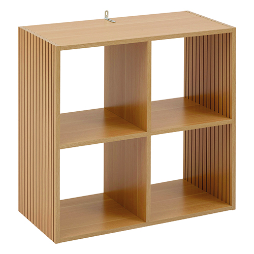 ÉTAGÈRE 4 CASES EFFET BOIS NATUREL “TASSO”