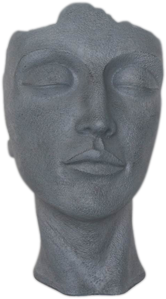 CACHE POT VISAGE EN FIBRE