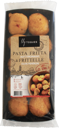 ASSORTIMENT 5 FRITTELLE OLIVE PEPERONI & 5 ARANCINI