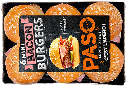 MINI BURGERS BACON × 6 Paso*