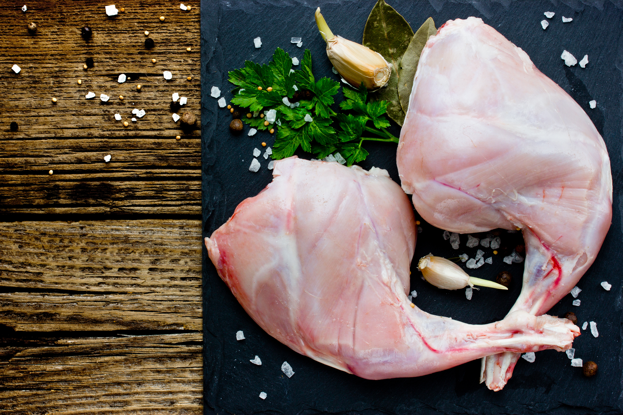 2 cuisses de lapin à l'asiatique