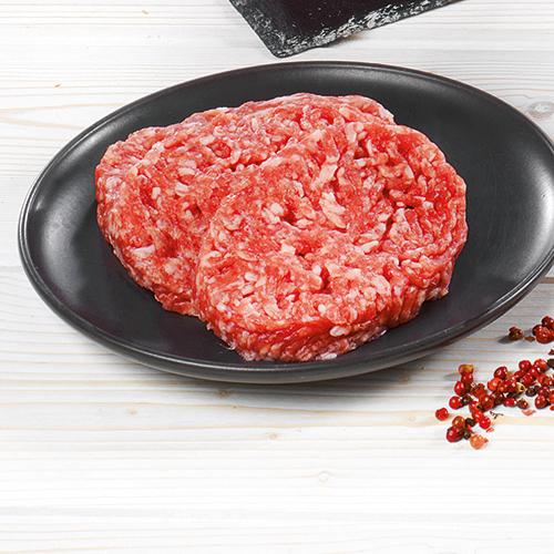 2 STEAKS HACHÉS PUR BŒUF RACE LIMOUSINE 12% MAT.GR.