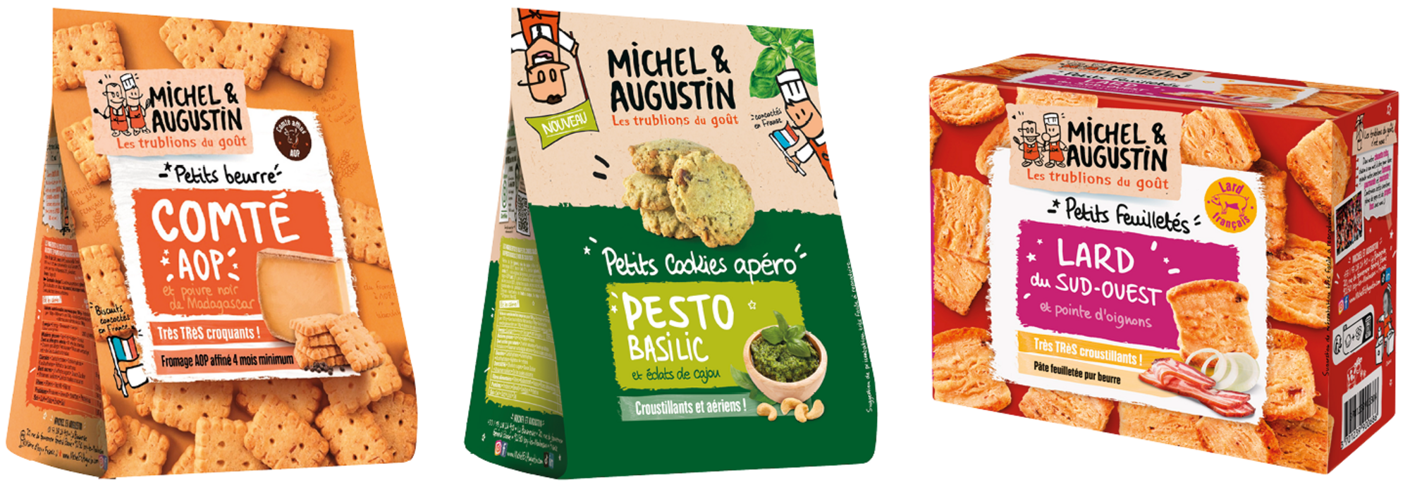 SUR LES PRODUITS PRÉSENTS EN MAGASIN DE LA GAMME BISCUITS APÉRITIFS "MICHEL ET AUGUSTIN"