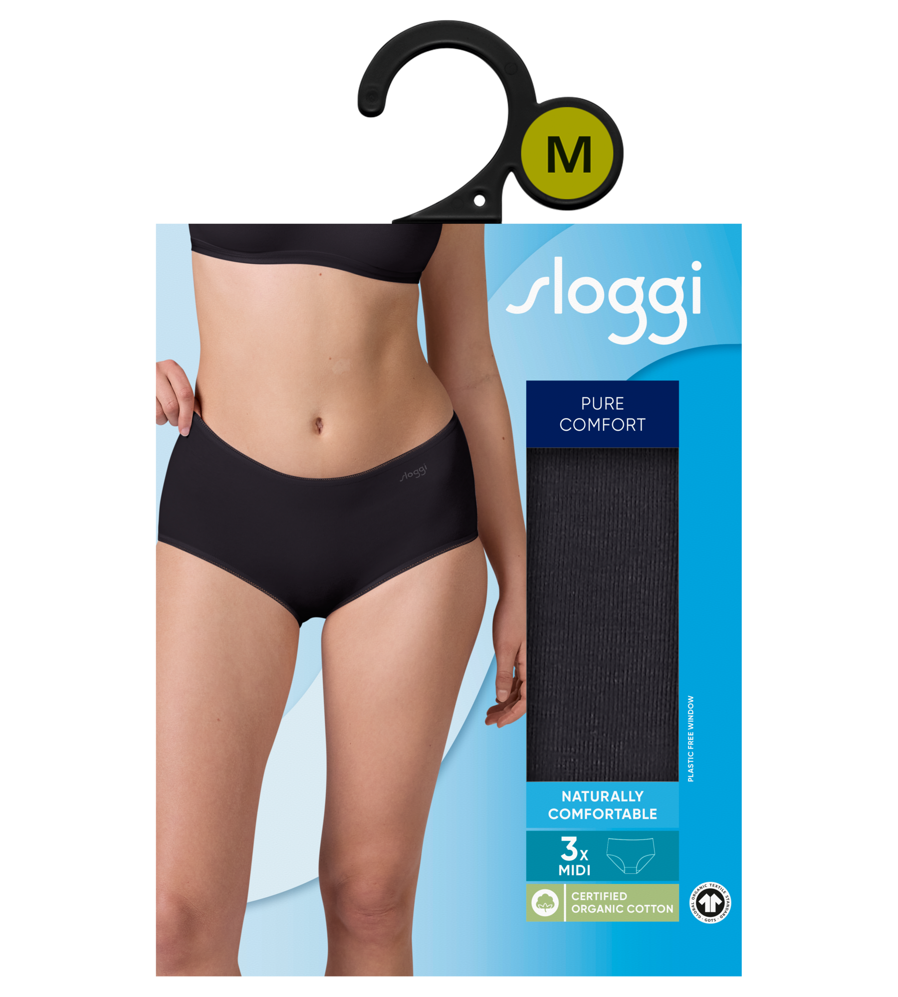 LOT DE 3 SLIPS MIDI PURE COMFORT