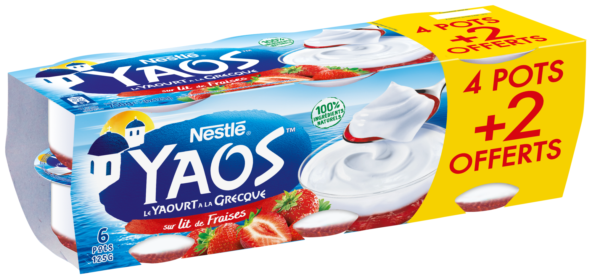 Le Yaourt à la Grecque sur lit de Fraises