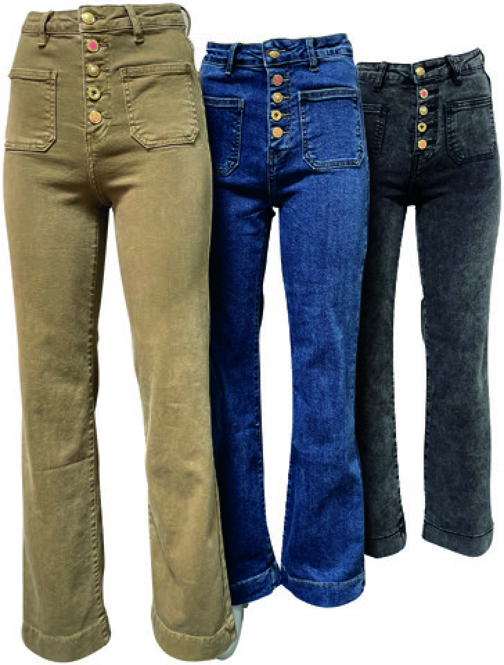 JEAN FEMME BOUTONS FANTAISIES
