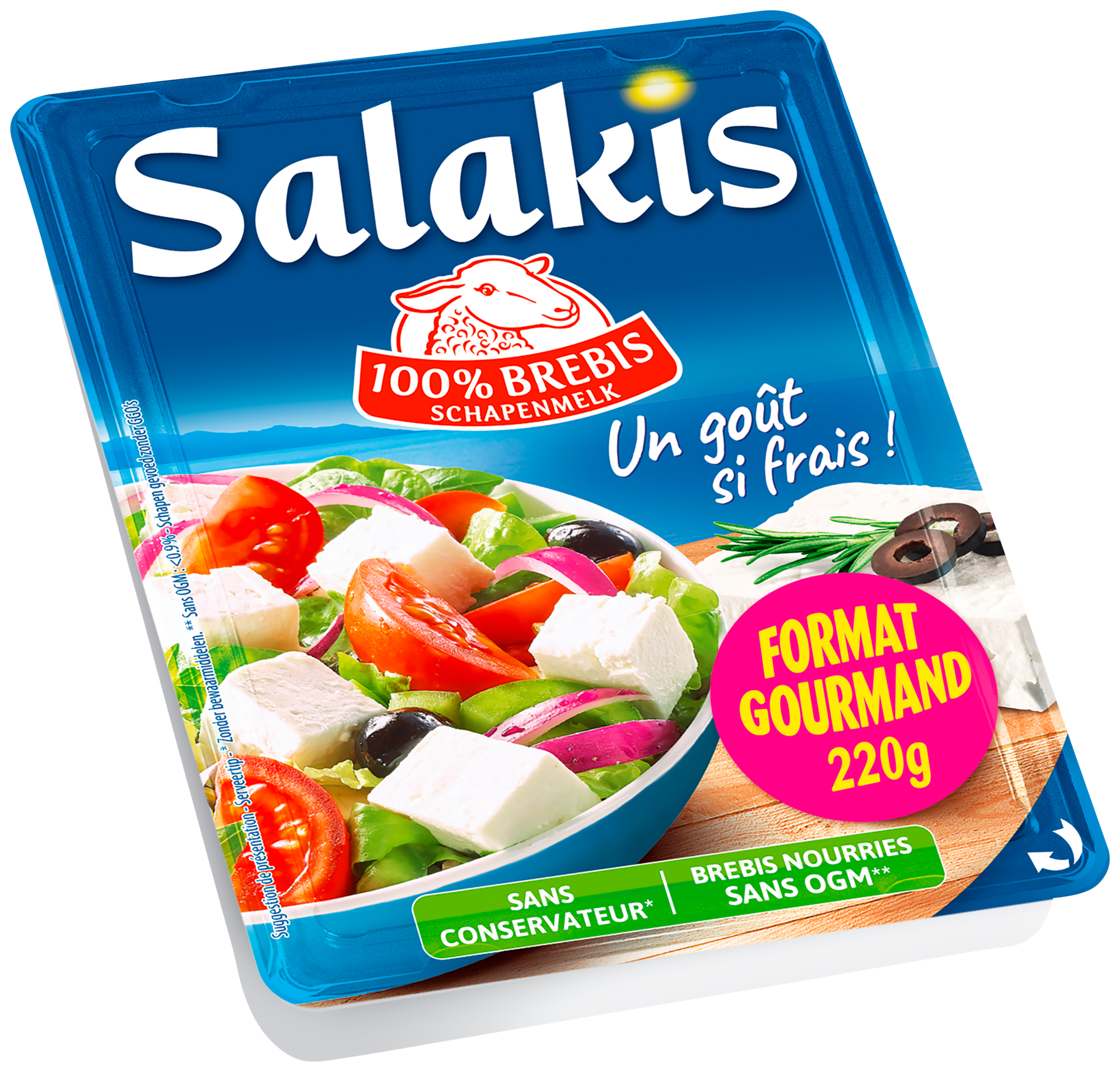 Barquette 100% brebis 22,8% Mat.Gr.  format gourmand