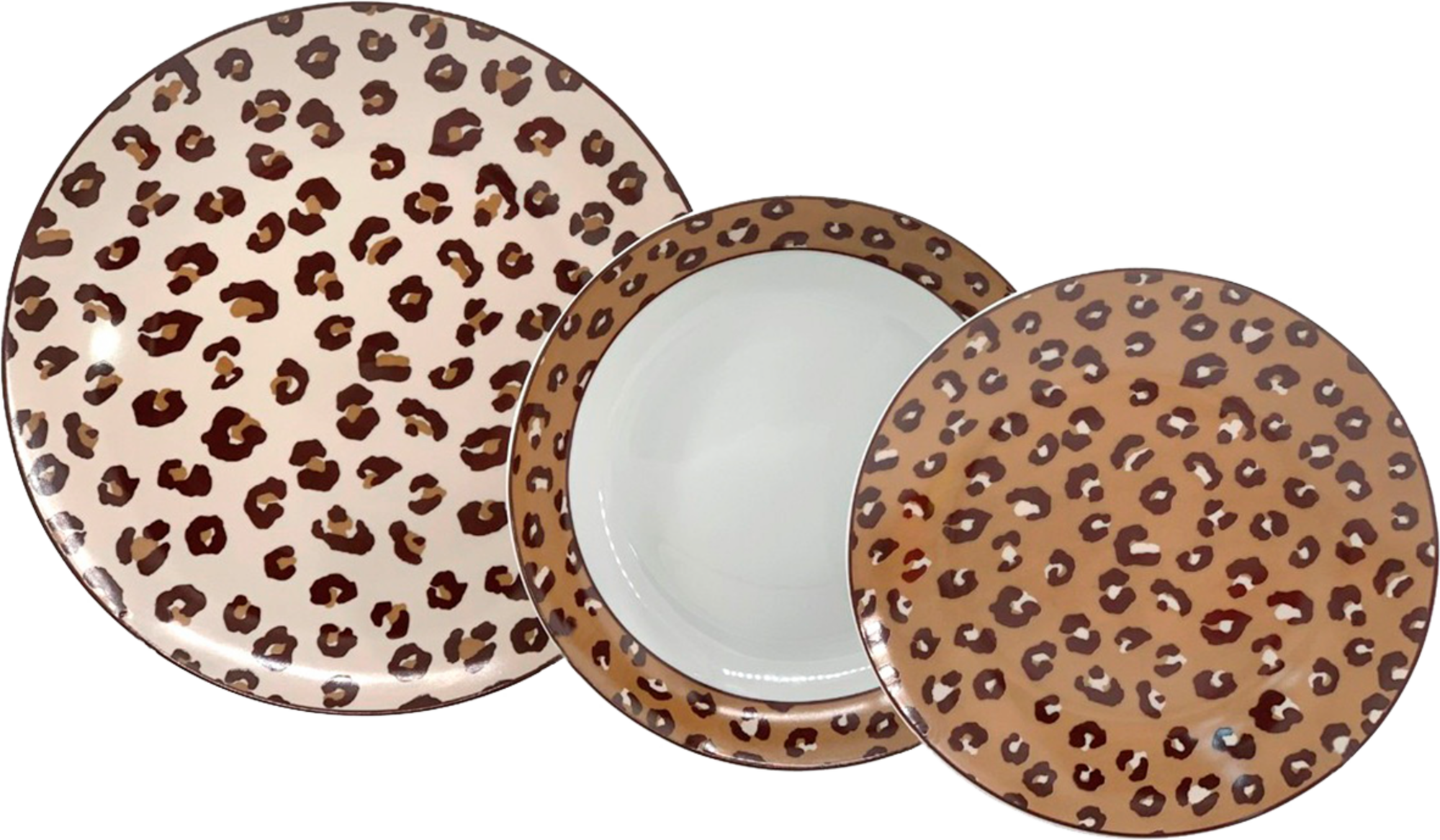 SERVICE DE TABLE LÉOPARD 18 PIÈCES