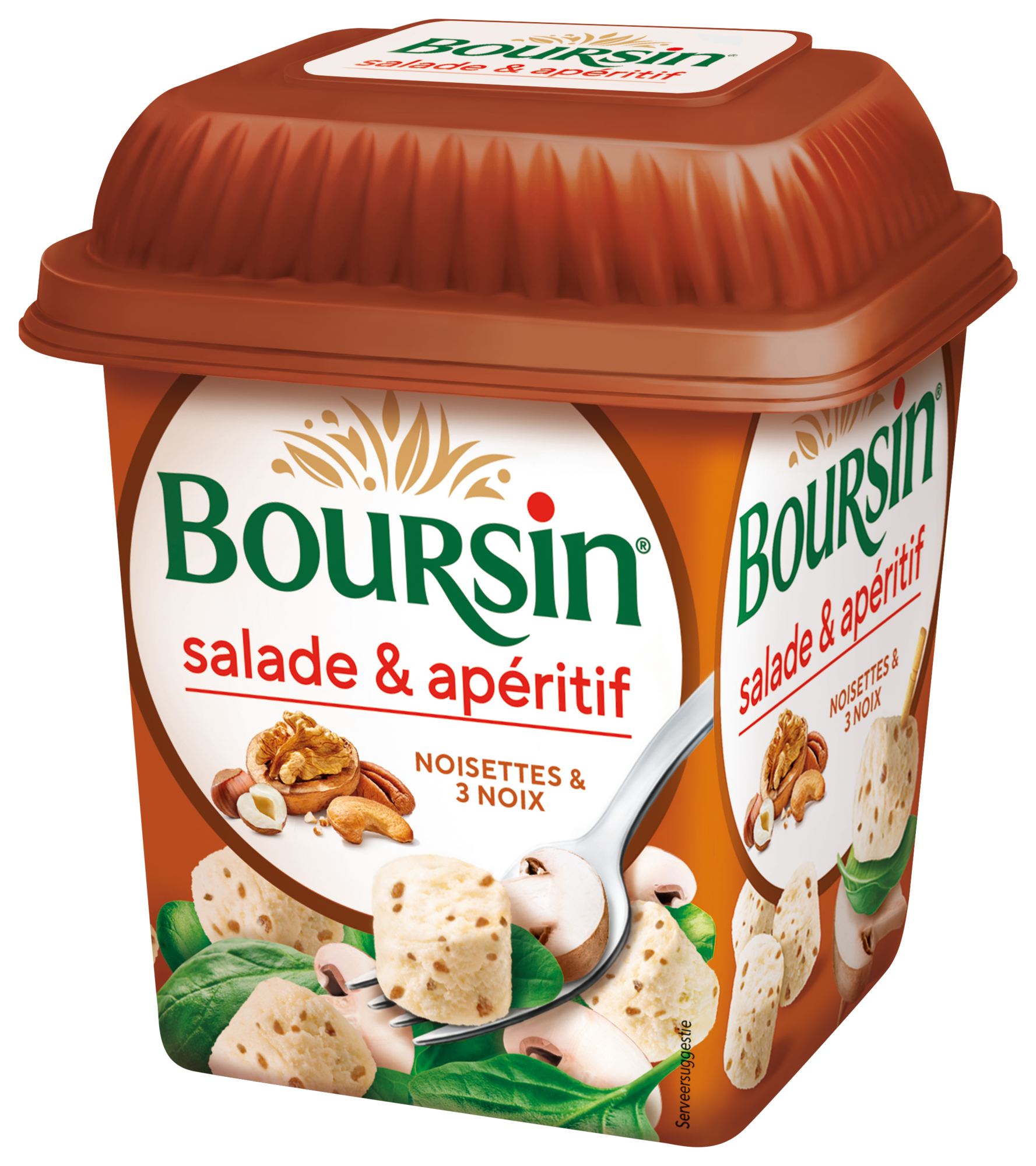 Boursin Salade & Apéritif noisettes & 3 noix  41,5 % mat. gr.