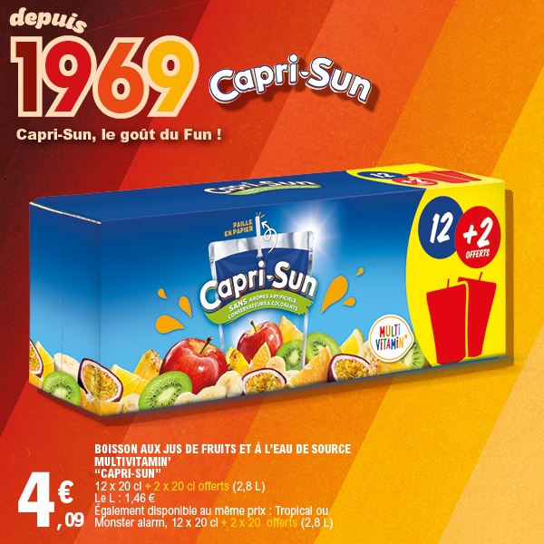 BOISSON AUX JUS DE FRUITS ET À L’EAU DE SOURCE MULTIVITAMIN’