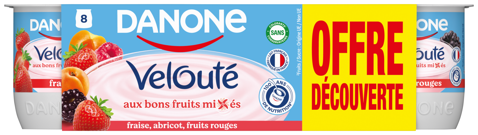 Velouté Fruix Fraise, abricot, fruits rouges Offre découverte