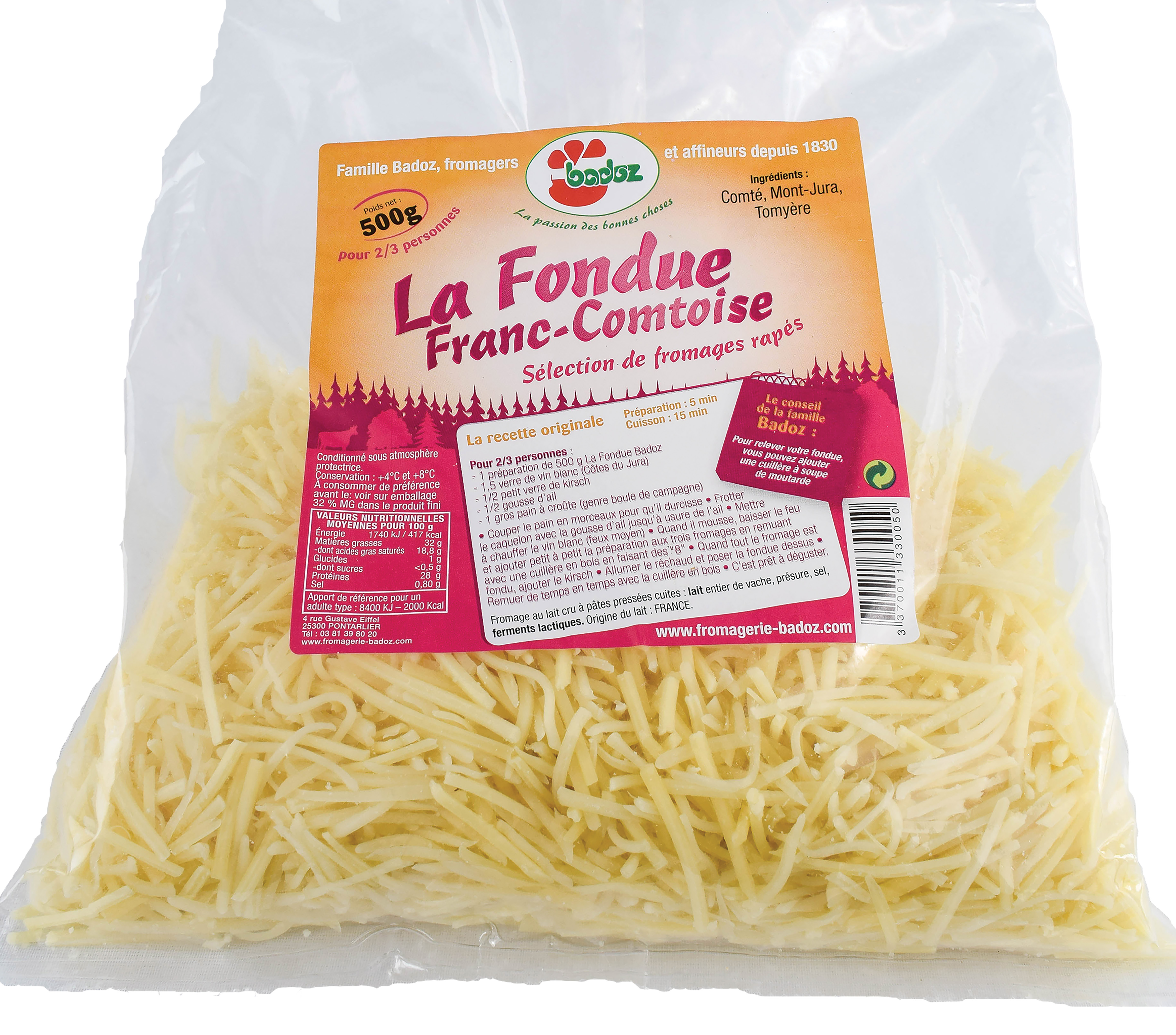 FROMAGE RÂPÉ POUR FONDUE