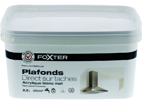 PEINTURE ACRYLIQUE MURS ET PLAFONDS BLANC MAT 2,5 L