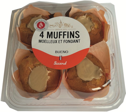MUFFIN COEUR BUENO NOISETTE X4