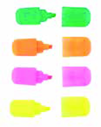 LOT DE 4 MINI SURLIGNEURS
