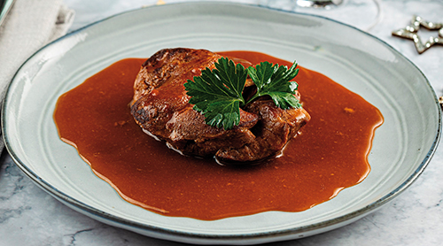 MÉDAILLON DE VEAU JUS CORSÉ AU PORTO