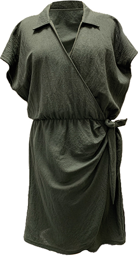 ROBE "FAUX" PORTEFEUILLE EFFET LIN