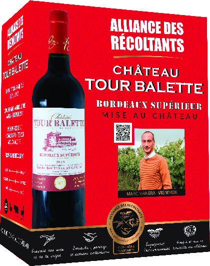 A.O.P(1) BORDEAUX SUPÉRIEUR(2) CHÂTEAU TOUR BALETTE