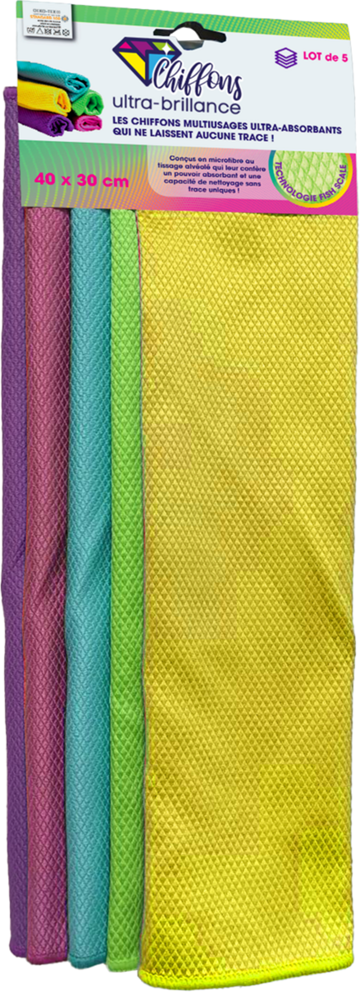 LOT DE 5 CHIFFONS LINGENIO