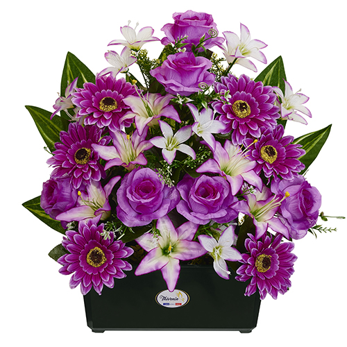 JARDINIERE DE ROSES/LYS/MARGUERITES