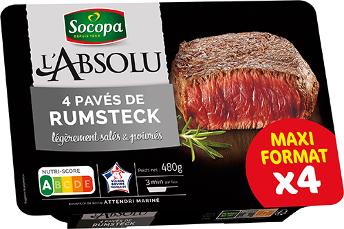 4 PAVÉS DE RUMSTECK MARINÉS MAXI FORMAT