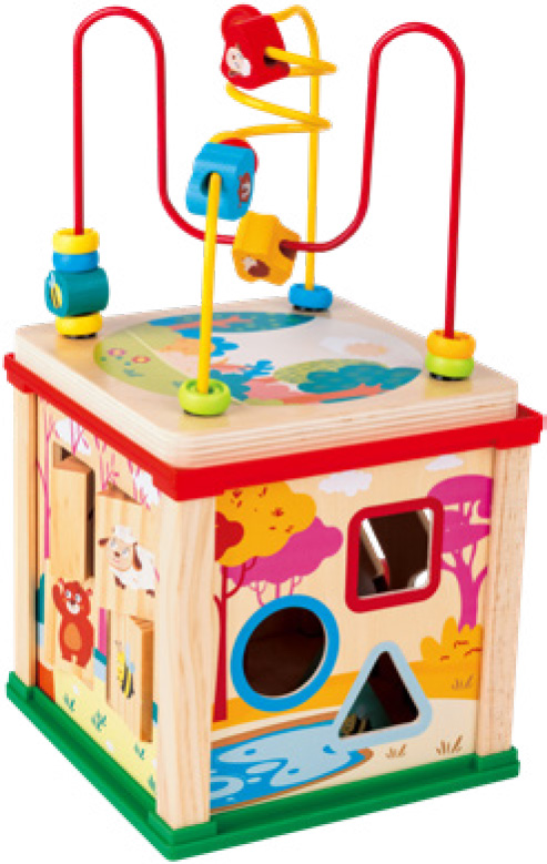 MON CUBE D'ACTIVITÉS EN BOIS