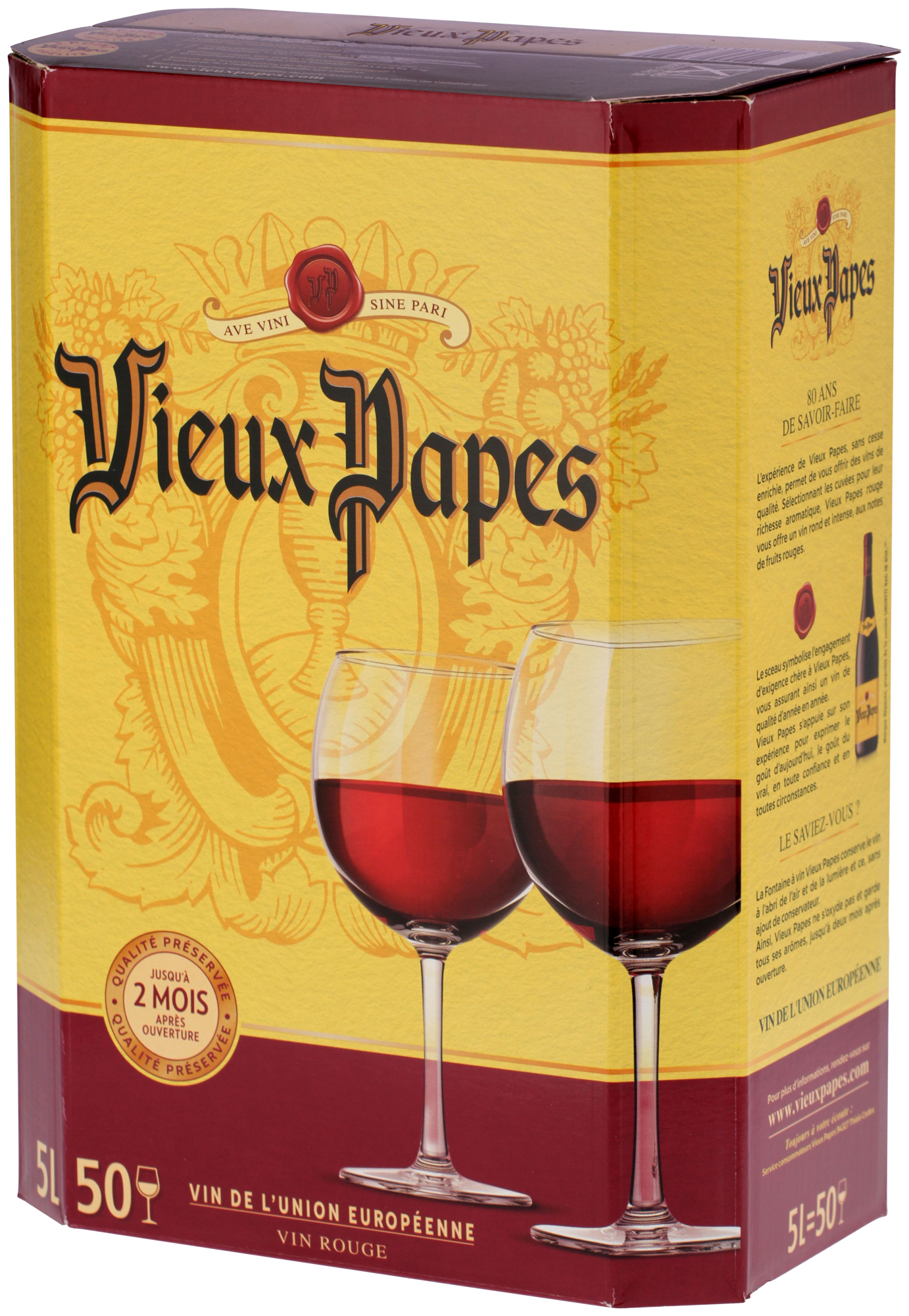 VIN DE L'UNION EUROPÉENNE ROUGE 5L