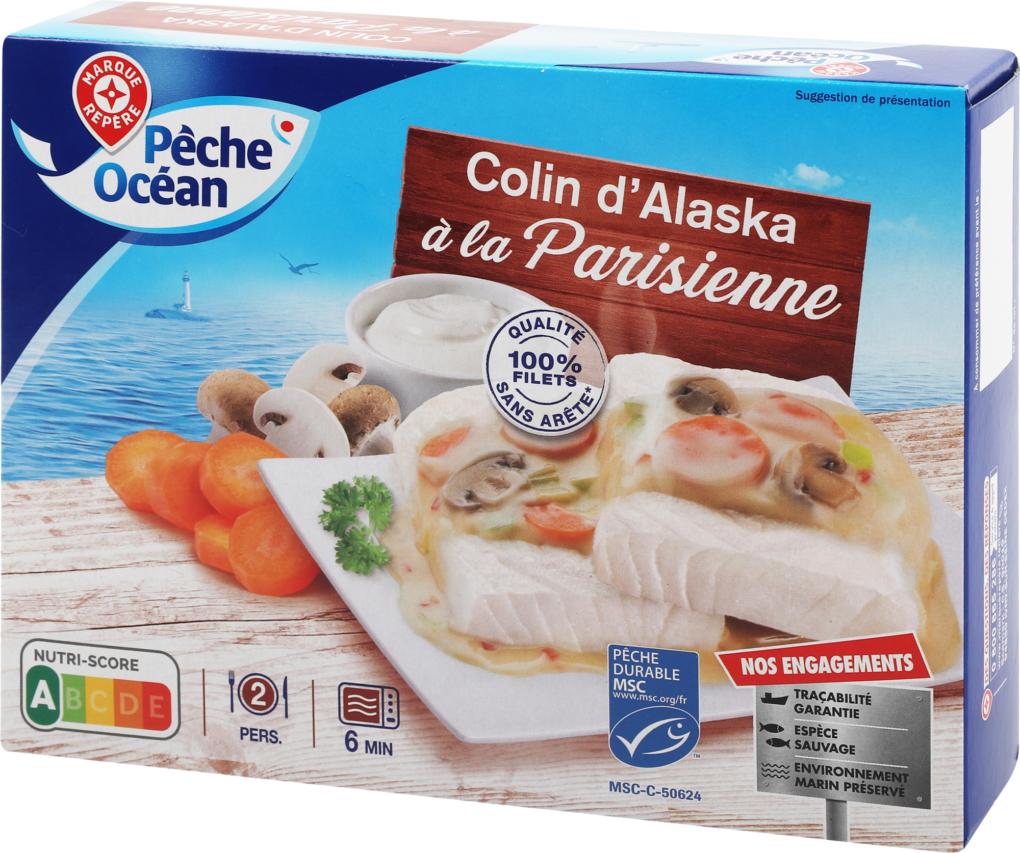 COLIN D'ALASKA À LA PARISIENNE MSC SURGELÉ