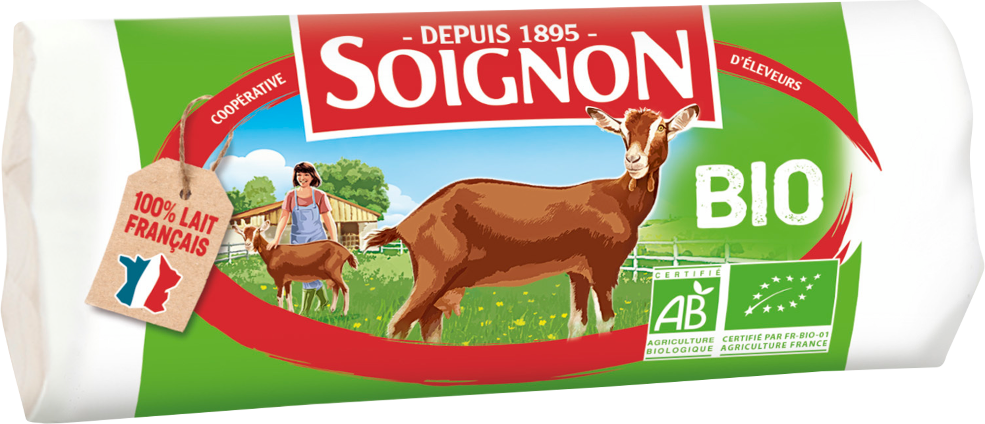 Bûche de chèvre Bio 23% Mat.Gr.