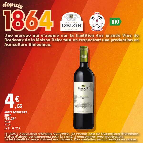 AOC(1) BORDEAUX BIO(2)