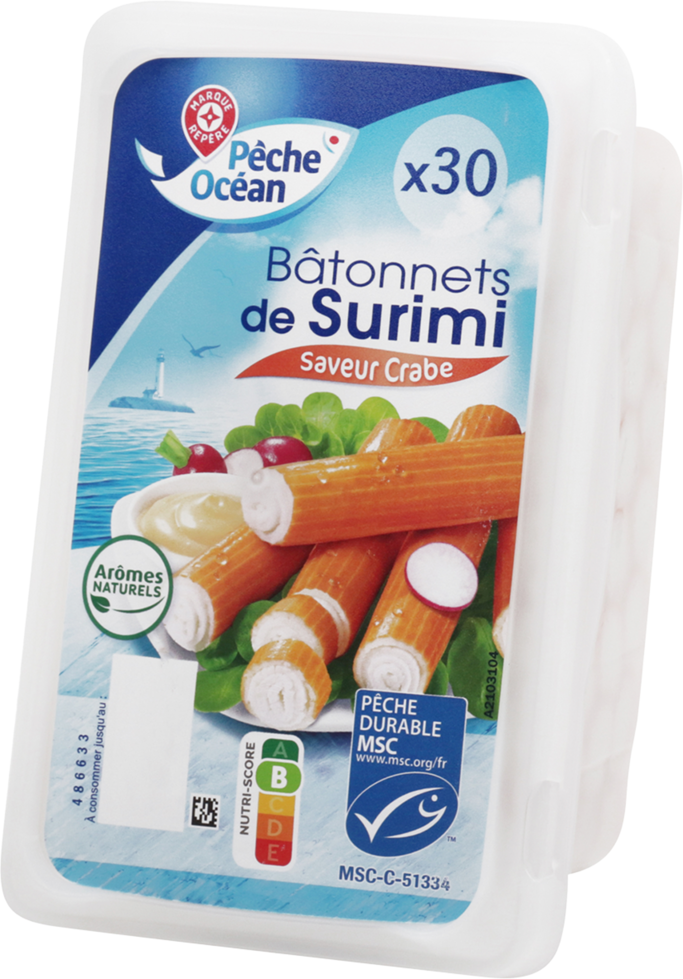 30 BÂTONNETS DE SURIMI SAVEUR CRABE MSC