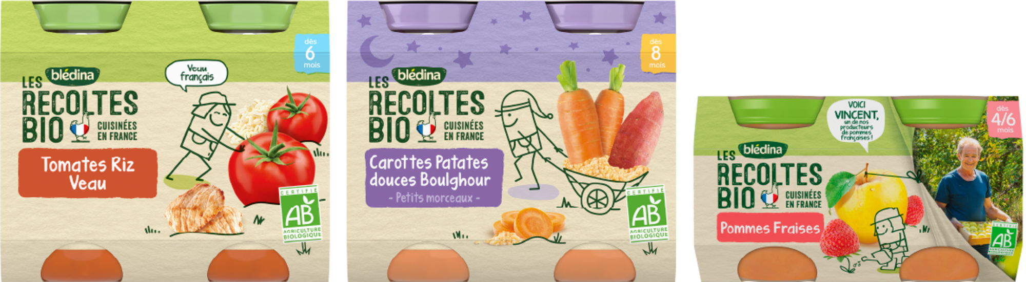 SUR LES PRODUITS PRÉSENTS EN MAGASIN DE LA GAMME "LES RÉCOLTES BIO BLÉDINA"