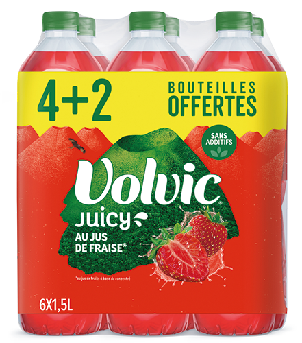 EAU AROMATISÉE JUICY AU JUS DE FRAISE